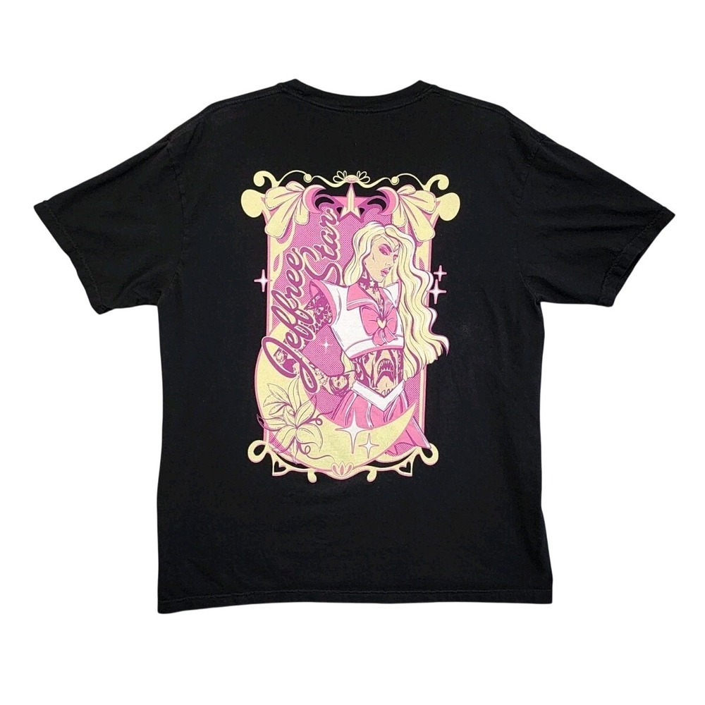 Jeffree Star Graphic T-Shirt Mens XL Black Anime Sailor Moon Style Streetwear